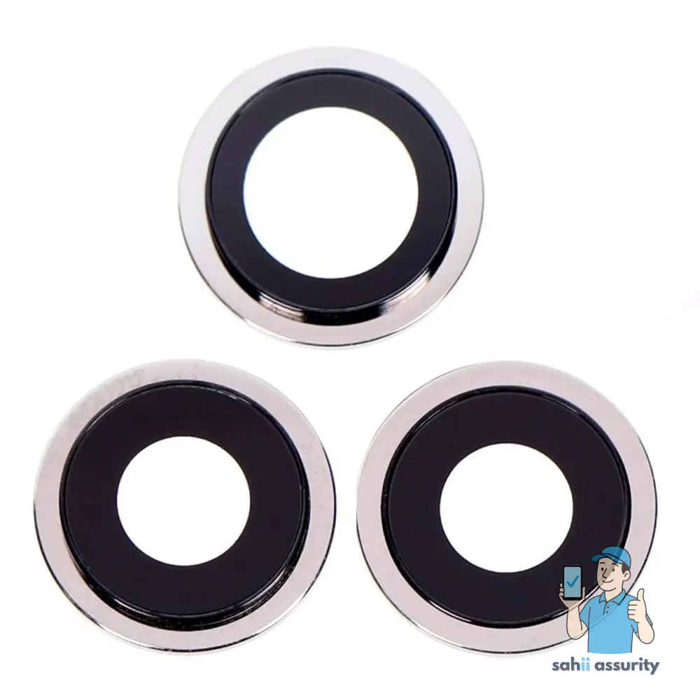 Camera Lens Glass with Frame for Apple iPhone 12 Pro Max White thumbnail